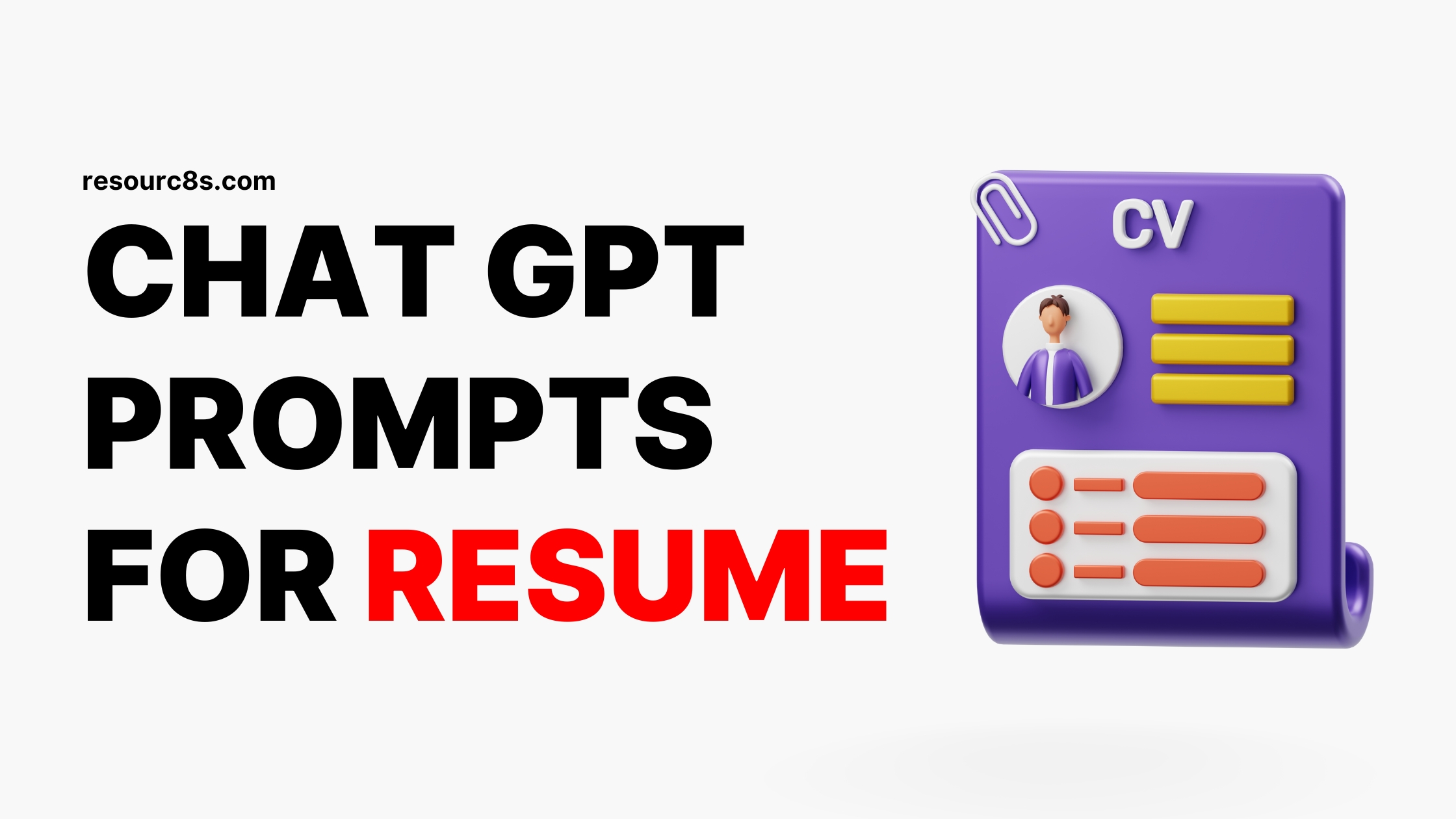 Chat GPT Prompts for Resume